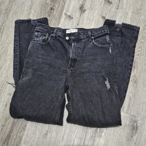 Abercrombie ultra high rise 90s straight jeans black - Picture 3 of 13